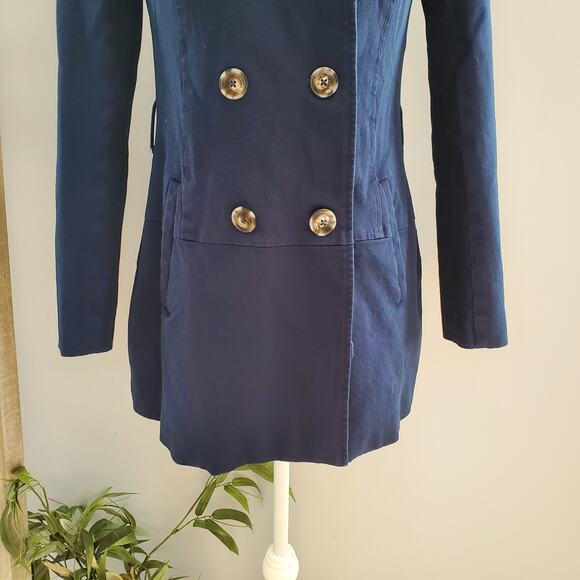 41 Hawthorn Women's Navy Blue Double Breasted Pea Coat Size XS - Picture 5 of 11
